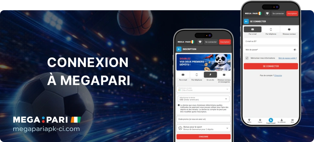 Connexion à Megapari - Megapari Côte d'Ivoire